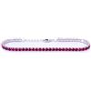 Remo Gammella Gioielli Bracciale Uomo Donna Tennis Argento 925 zirconi taglio brillante diamante da 3 mm colori Bianco, Nero, Rosso, Verde, Blu, Acquamarina e Rosa regolabili (Rosso Rubino)