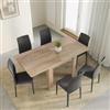 DEGHI Tavolo allungabile 90-180x90 cm rovere - Riku
