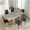 DEGHI Tavolo allungabile 90-180x90 cm tortora - Riku