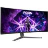 AOC Agon PRO AG346UCD Monitor gaming curvo OLED WQHD da 34 pollici, 175 Hz, 0.03 ms, FreeSync Premium Pro, comp. G-Sync, HDR400 (3440x1440, 2X HDMI, DisplayPort, Hub USB) nero