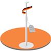 PureMounts supporto per diffusori regolabile in altezza per Sonos Era 100 & 300, supporto con gestione dei cavi, 5 kg, bianco