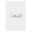 Tezenis Reggiseno Balconcino Non Imbottito In Pizzo Riciclato Paris Donna Bianco
