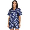 Disney Lilo & Stitch - Pigiama corto da donna, in raso, estivo, a due pezzi, da donna, in raso di seta, taglie 40-44, bianco, 44-46