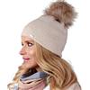 Alur Cappello Donna Invernale con Pom Pom - Universale Berretto Donna Invernale Calda e Elegante - Cuffia Donna Invernale in Maglia - Morbida e Elastica Berretto Beanie (Nero)