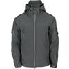 M&Catree Giacca Invernale Impermeabile da Uomo Cappuccio Giacca Militare Tattico Softshell in Pile Giubbotto Multitasche - Grigio, 3XL