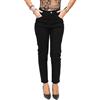 RDV Jeans Donna Carrot Fit Elasticizzati Vita Alta - Pantaloni in Denim, Look Moderno e Trendy, Colori Nero e Marrone, Taglie XS-X (IT, Testo, XL, Regular, Regular, Nero)