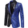 Generic Giacche sportive da uomo Blazer da uomo Regno Unito Giacche da uomo regolari in velluto collo a scialle giacca nera giacca sportiva da uomo blazer giacca con paillettes giacca in tweed per uomo, Blu,