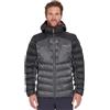 Rab Cirrus - Felpa con cappuccio isolante ultra leggera da uomo, per trekking, arrampicata e sci, Antracite/Grafene, S