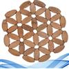 VL Solution Sottopentola in legno di bambù, antiscivolo e resistente al calore. Sotto pentola in 100% Bamboo Naturale. Poggia pentole disponibili in varie forme e misure. (Esagonale 23 x 22)