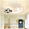 EASY EAGLE Lampadario Cameretta Bambina, 46CM Dimmerabile 3000k-6000k Plafoniera Led Soffitto Calcio, Lampade a Soffitto Cameretta Bambina Ragazzi per Camera da Letto, Soggiorno