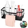 Lixiluxia Organizer Sottolavello Cucina, Porta Spugne Lavello Cucina, Organizzatore Spugna, Portaspugne per Lavello, Lavandino Caddy Organizer con Vaschetta Autosvuotante, Autoadesivo, Nero