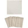 Exerz CosyAurora Tovaglioli in morbida stoffa di cotone, set da 4, tovaglioli da tavola in tessuto lavabile, 45 x45 cm quadrati (crema)