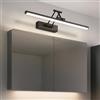 YHTlaeh LED Specchio Lampada 16W 1200 Lumen Bagno Specchio Bianco Neutro 4000K Bagno Lampada IP44 Impermeabile No Flicker 230V (Nero, 60CM)