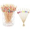 NIEITRK Stuzzicadenti Decorativi,Finger Food,Stuzzicadenti per Feste,Stuzzicadenti per Aperitivi,Stuzzicadenti in Legno per Cocktail,Stecchini per Aperitivo,per Bevande E Antipasti,Rosa