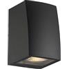 LED24.cc GU10 Design Up or Down Lampada da parete per esterni, in alluminio nero, antracite, per luci LED o alogene, IP54, Single Flood