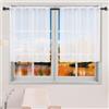 WhizNook 2 Pezzi Tende Finestre Voile Semi Trasparenti Bianche, 63.5Bx91.5H(cm) Tende Bianche, Tendee per Finestre Piccole, Tendee per Interni a Vetro, per Soggiorno e Camera