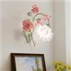 meibeileil Lampada da parete vintage a fiori, in metallo, per interni con paralume in vetro floreale, per camera da letto, corridoio, scale, E27, 40 x 40 cm, sinistra
