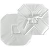 Enjoy Home Cuscino per sedia a patta, 40 x 40 cm, bianco, con lacci, 100% poliestere, tessuto certificato Oeko-TEX, satinato, collezione Basic