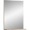 xonox.home Bad Lambada X06F1719 - Specchio da parete in bianco lucido e rovere Sonoma chiaro, 60 x 79 x 18 cm