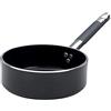 Pentole Agnelli ALSC2107SSC28 Linea Allblack 5mm Casseruola Bassa con 1 Manico, 28 cm, Acciaio, Argento