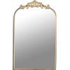 DRW Specchio da parete rettangolare in metallo dorato 82x3.5x50 cm