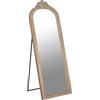 DRW Specchio rettangolare in piedi o spogliatoio in legno naturale 56x4x155 cm