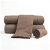 Corredocasa Lenzuola Completo 100% Cotone Percalle con 3 Volant Eleganti, Set Letto Matrimoniale Extra Qualità, Inclusi Federe in Cotone Morbido (Fango, Una Piazza e Mezza)