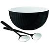 guzzini 24840010 nero set da insalata insalatiera posate 'mirage' san 25x13xh25cm 3000cc