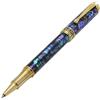 Xezo Maestro, penna roller a punta fine, conchiglia Paua iridescente e placcata in oro 18 carati. Realizzato a mano, edizione limitata, serializzato. Non ce ne sono due uguali