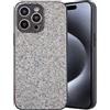 BLOTECH Custodia Glitter Case Compatibile con iPhone 15 Pro Phone Backcover, Antiurto TPU Silicone Custodia Strass Glitterata Custodia Compatibile con iPhone 15 Pro Glitter Phone Protettiva Cover,Nero