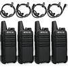 Retevis RT622 Walkie Talkie, PMR446 Licenza-libera, Mini Ricetrasmittente Professionale, VOX, Portatile Walkie Talkie Ricaricabili con Auricolare per Scuola, Ristoranti (Nero, 2 Paia)