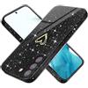 Yichxu Cover per Samsung Galaxy S22 5G Custodia Glitter TPU Silicone Brillantini con Protezione Fotocamera Motivo Cuore Sottile Morbid Antiurto Paraurti Protettiva Case per Samsung S22 5G, Nero