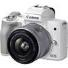 Canon EOS M50 Mark II + EF-M 15-45mm è STM Kit Bianco, Zoom Ottico