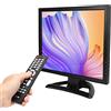 Yosoo Monitor a Colori LED, Monitor LED da 17 Pollici con VGA HD Multimedia AV BNC Ingresso CC USB Display a Colori HD Portatile con Telecomando Altoparlante 100‑240 V(spina USA)