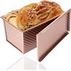 ieron Pullman - Stampo per pane tostato, 450 g, con coperchio, antiaderente, per pane tostato, panini, torte, cottura (20,5 x 11 x 10,2 cm)