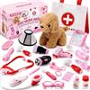 SYNCFUN Valigetta Dottore Bambini, Kit Veterinario di, Kit Dottoressa Bambina con Peluche Cane, Valigetta Dottoressa Bambina, Kit Dottore Bambino Adatto per 3 Anni +