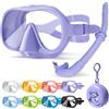 HINATAA Macaron - Set da snorkeling per adulti, maschera subacquea senza cornice, ultra ampia, anti-nebbia, anti-perdita, maschera subacquea professionale, occhiali da nuoto da donna e uomo (set