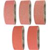 FEIHU Nastri abrasivi 75 x 510 mm, nastro abrasivo 3 x 40/80/120/180/320 per levigatrici a nastro, per levigare, limare, affilare e rimuovere la ruggine (15 PZ)