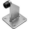 WDB - Fermaporta con cuscinetto in gomma per porte scorrevoli, cancelli a battente e porte pesanti, battuta a pavimento in acciaio zincato - L: 100 mm, L: 100 mm, H: 142 mm