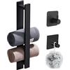 YUNYODA 3 Pezzi Portasciugamani da Parete, Porta Asciugamani Bagno in Acciaio Inox, Set Accessori Bagno con ganci per Asciugamani Accappatoio, Arrotolato o Piegato, 40cm, Argento