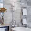 ARCORA Set Doccia Termostatico Completo, Sistema Doccia, Rame e Acciaio Inox, Miscelatore Vasca Doccia Termostatico 38℃, 3 Modalità di Erogazione, Cambio Facile Doccia-Vasca, Cromato