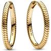 PANDORA Orecchini a cerchio Moments in maglia snake placcati in oro 14k
