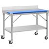 Royal Catering Tavolo acciaio inox - ECO - 120 x 70 cm - 200 kg - Alzatina - Royal Catering RCWT-01