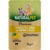 NaturalPet Premium Cat Adult Straccetti in salsa 70 gr - Tonno con ananas - Confezione da 6 pezzi - 1° ORDINE? scegli lo sconto BZR5 / BZR20 + 200 punti fedeltà