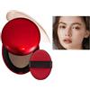 SONGVISON Fondotinta Super Fit Cushion Texture leggera, finitura semi-opaca Copertura costruibile per 72 ore.impermeabile, trucco trasparente Red+Shell+Air si concentra sul mantenimento di un'ottima copertura