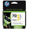 Hp Cartuccia Hp 3ED79A Multipack 712 (Conf. da 3 pz.) originale GIALLO 29x3 ml