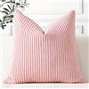 Artscope 1 Pezzi Federe per Cuscini in Velluto a Coste Elegante Copricuscini Decorativo per Domestica Soggiorno Camera da Letto Divano 60x60cm, Rosa