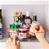 Famhap Organizer Cucina Portaspezie Girevole 22cm, Plastica Ripiano Girevole, Organizzatore Porta Spezie per Riporre Barattoli e Spezie, Trasparente