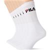 Fila 6 PAIA CALZE TENNIS, CALZINI SPORTIVI IN SPUGNA, UOMO DONNA RAGAZZI, TAGLIE DALLA 36 ALLA 46, COLORE NERO BIANCO GRIGIO (IT, Numero, 43, 46, Regular, Regular, 6 PAIA BIANCO)