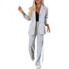 Generico Tailleur Donna Pantaloni E Giacca Business Formale Cerimonia Blazer & Pantaloni Feste Elegante Completo Blazer Maniche Lunghe Ufficio Taglie Forti Tailleur Lavoro Tinta Unita Giacche Da Abito 2025